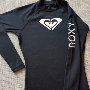 Roxy Black Rash Guard with White Logo